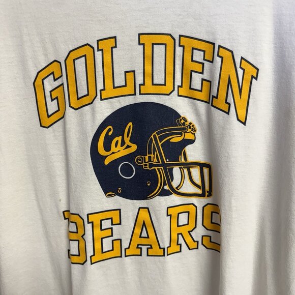 Vintage 80s Cal State Berkley Golden Bears T Shirt 2XL Russell Athletic USA - Picture 4 of 13
